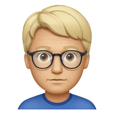 Man metis glasses blond hairs sticker