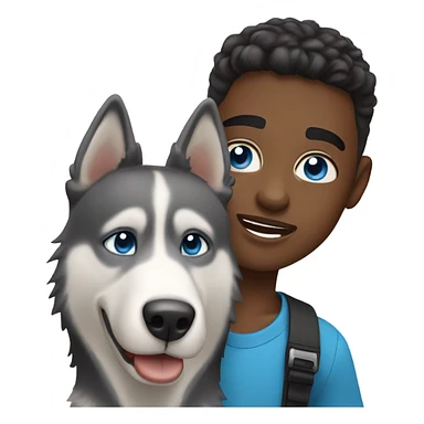 boys with Husky blues eyes selfie sticker