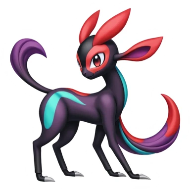 Colorful Exotic Meloetta-Darkrai-Venom-Stitch-Fakémon-creature-hybrid sticker