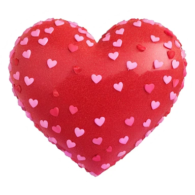 heart with heart-shaped glitter sticker