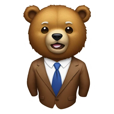 Joe Biden in a bear suit sticker