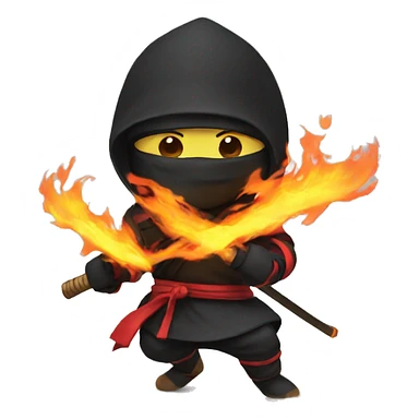 Fire ninja sticker