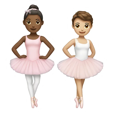 Two ballerina best friends one Hispanic and one white sticker