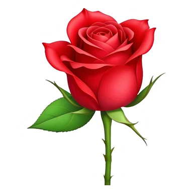 A single rosebud with a partially closed bloom, symbolizing a budding flower or new beginnings sticker