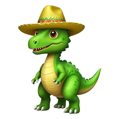 dinosaur with sombrero  sticker