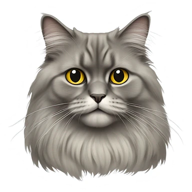 British longhair cat wearing T-shirt  sticker