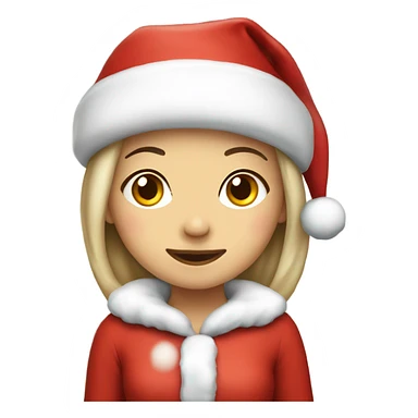 cute girl Santa  sticker