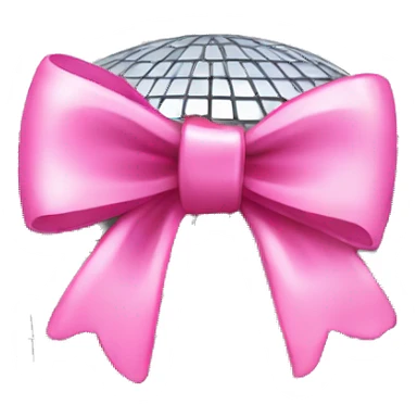 disco ball with pink bow sticker