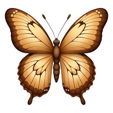 Brown butterfly sticker