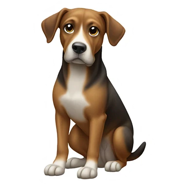 dog sqautting sticker