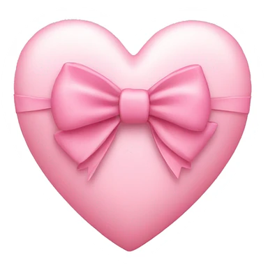 a light pink heart with a bow sticker