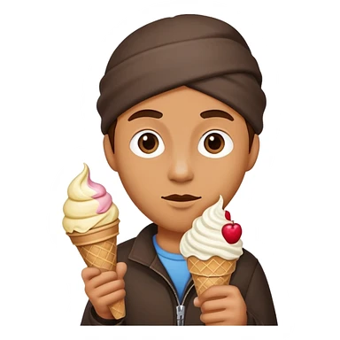 Thief with an ice cream sticker