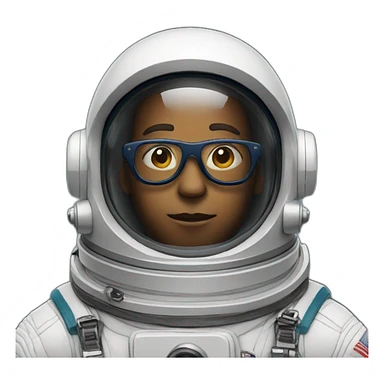 astronaut with glasses sticker