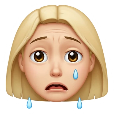 crying face emoji, expressive and clear sticker