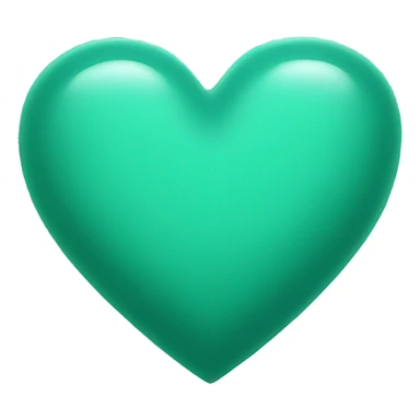 Sea green heart sticker