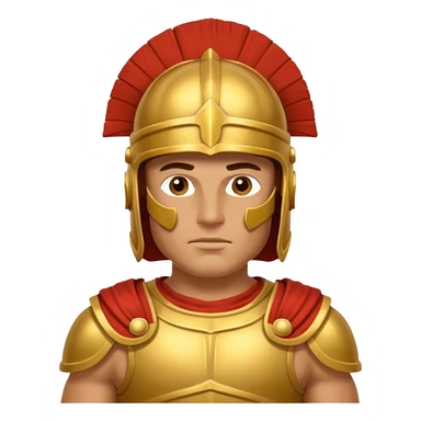 roman conqueror without any weapon or shield  sticker