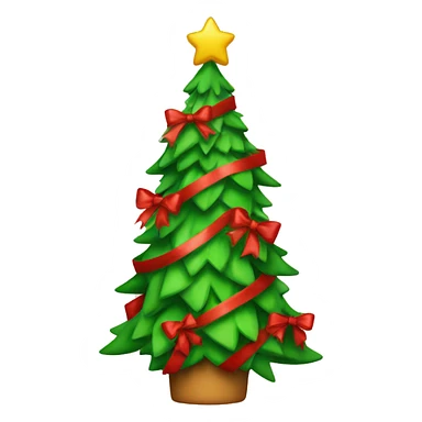 Christmas tree with bows on it sticker