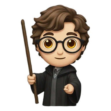 harry potter with wand sticker