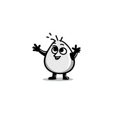 caricatured replay symbol with silly googly eyes and black cartoonish arms and legs, lively and animated sticker