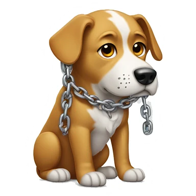 Dog dripped out in chain sticker