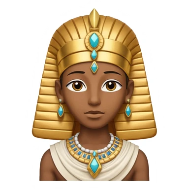 Pharaoh: Bandaged body with golden headdress and jeweled amulet.
 sticker