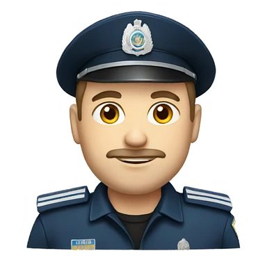 russian police man sticker
