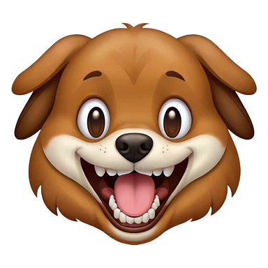 Dog with lots of teeth sticker