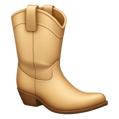 One set of beige cowboy boots sticker