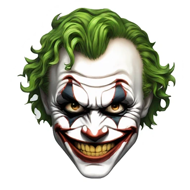 Heath ledger joker batman portrait smiling sticker