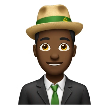 Jamaican guy wearin hat sticker