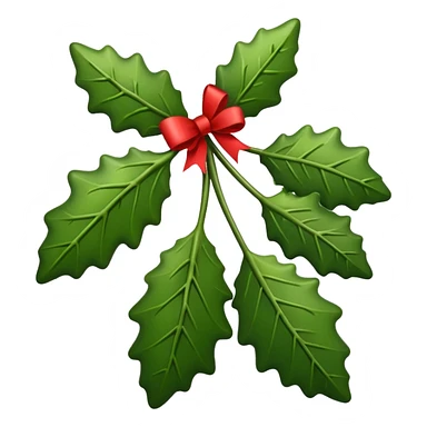 mistletoe with red ribbon sticker