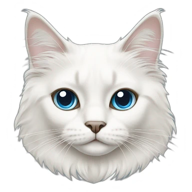 White ragdoll cat sticker