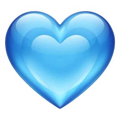 Crystal blue heart
 sticker