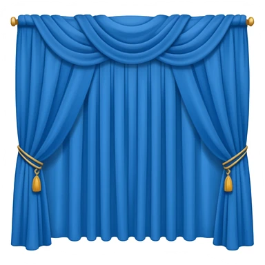 blue curtain simpe sticker