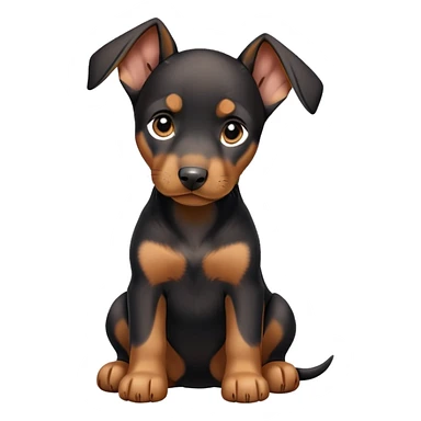 Doberman puppy sticker