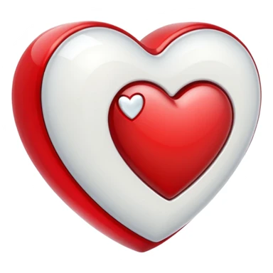 white and red jewelheart sticker