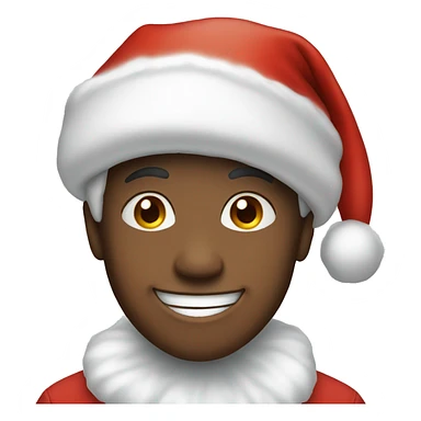 smiling boy with Santa hat sticker