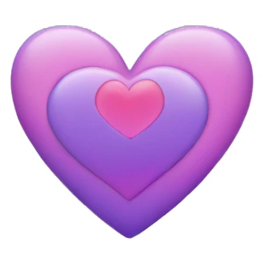 purple and pink heart sticker