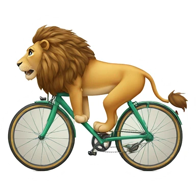 lion sur velo sticker
