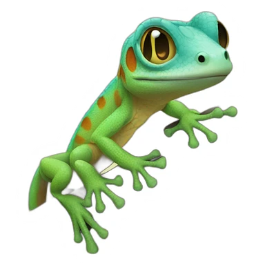 Gecko qui photographie sticker