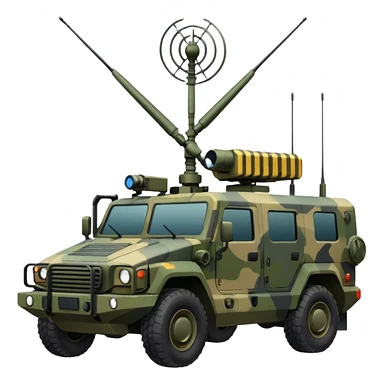 vehicle with electronic warfare equipment sticker