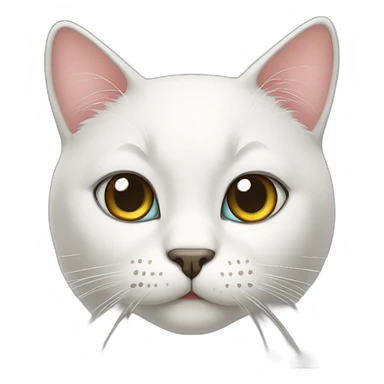 whit cat sticker