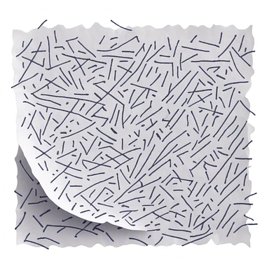 A piece of paper covered in chaotic, random black scribbles. The lines are so dense that most of the paper looks almost black from over-scribbling. Drawn with a pen or pencil sticker