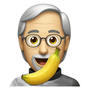 Steve Jobs eating a banana sticker