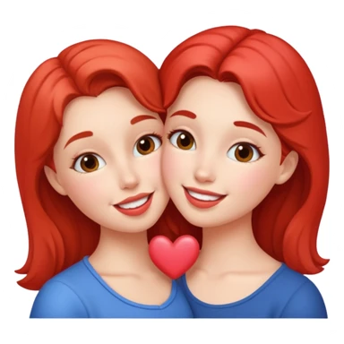 A girl kissing a girl sticker
