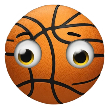 basketball with eyes sticker