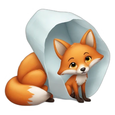 Fox and cancer sticker