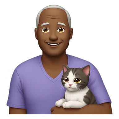 Papa avec son Chaton mignon sticker