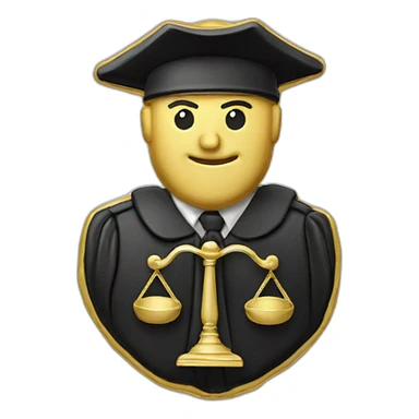 Judge dress badge with number P188 sticker