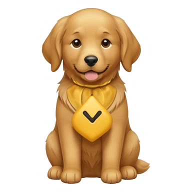 Golden retierver assis  sticker